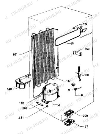 Взрыв-схема холодильника Unknown ZI6250/2TN - Схема узла Freezer cooling system